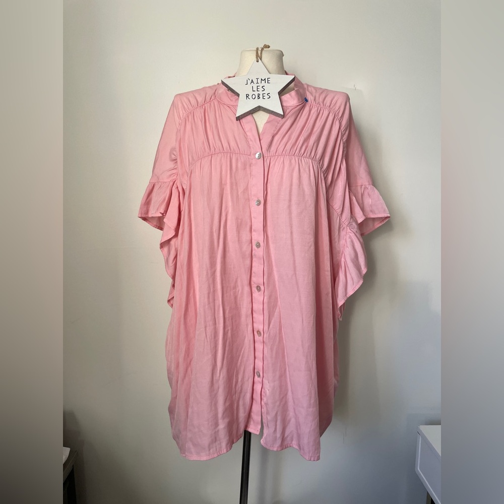 BiBi Pale Pink Button Down Blouse - NWT